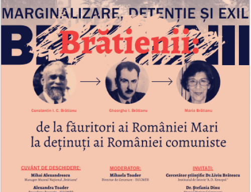 Dezbaterea Brătienii: de la făuritori ai României Mari la deținuți ai României comuniste. Marginalizare, detenție și exil are loc pe 9 decembrie